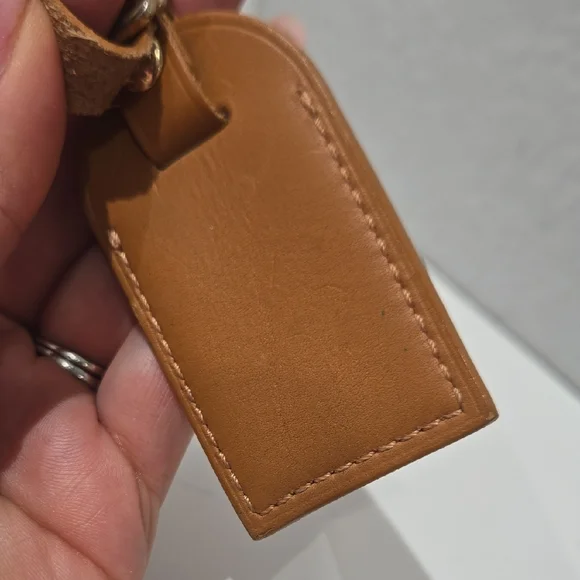 Louis Vuitton Brown Leather Luggage Tag - Picture 3 of 3